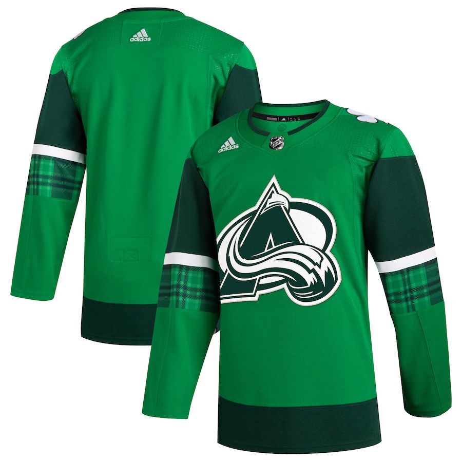 Men Colorado Avalanche adidas Kelly Green 2023 St. Patricks Day Primegreen Authentic NHL Jersey